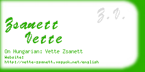zsanett vette business card